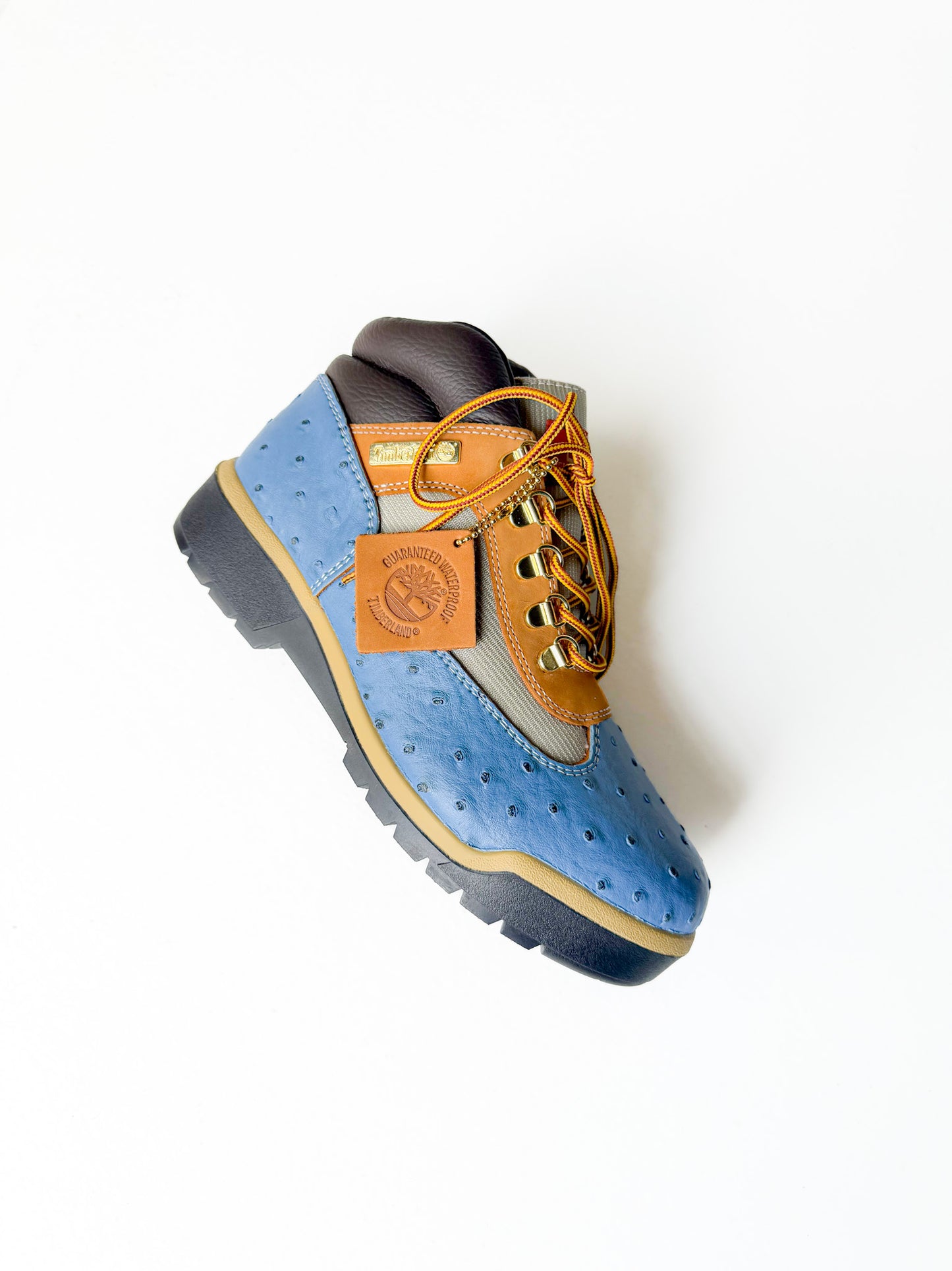 "Blueberry Ostrich" Field Boots
