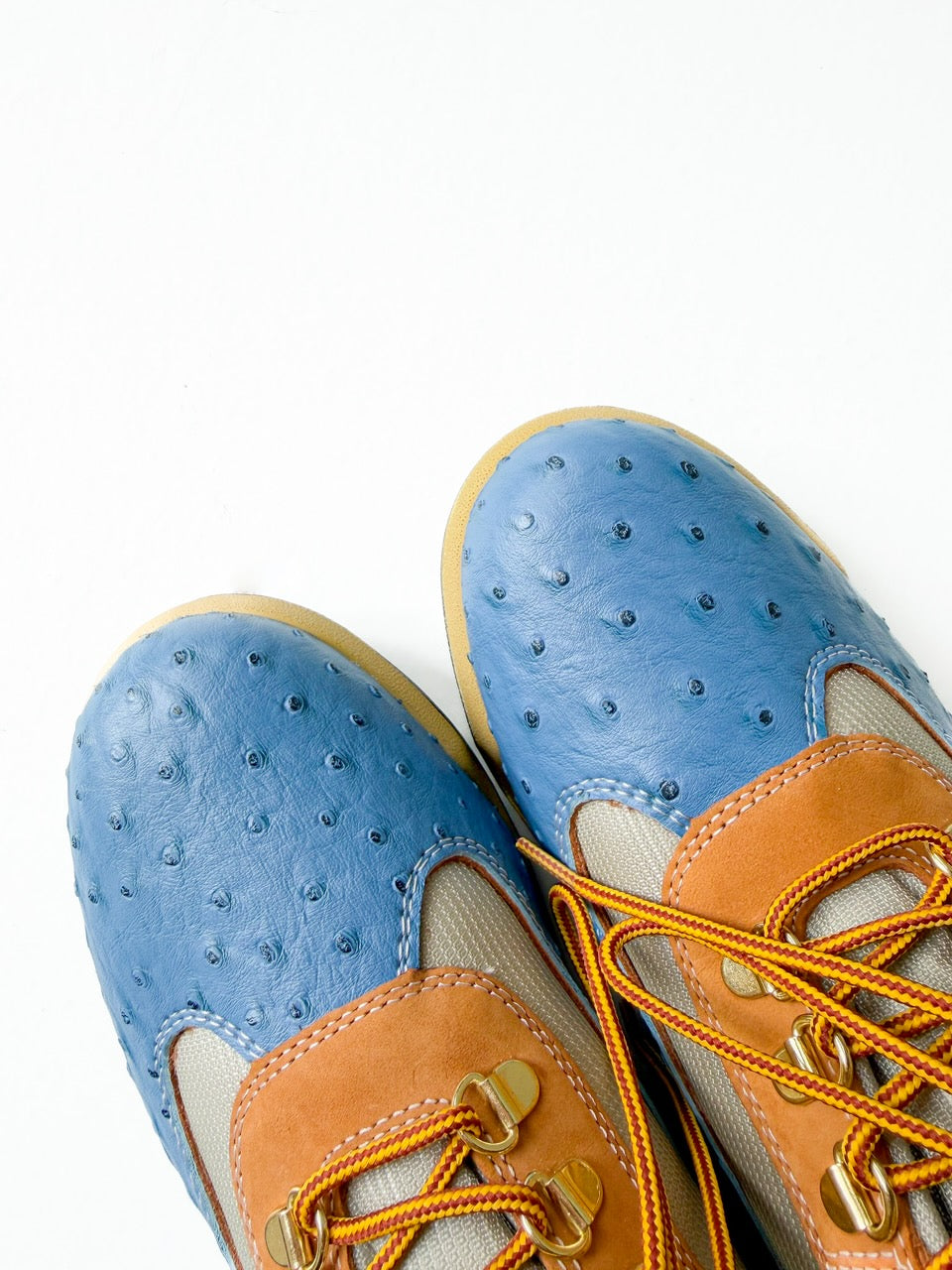 "Blueberry Ostrich" Field Boots