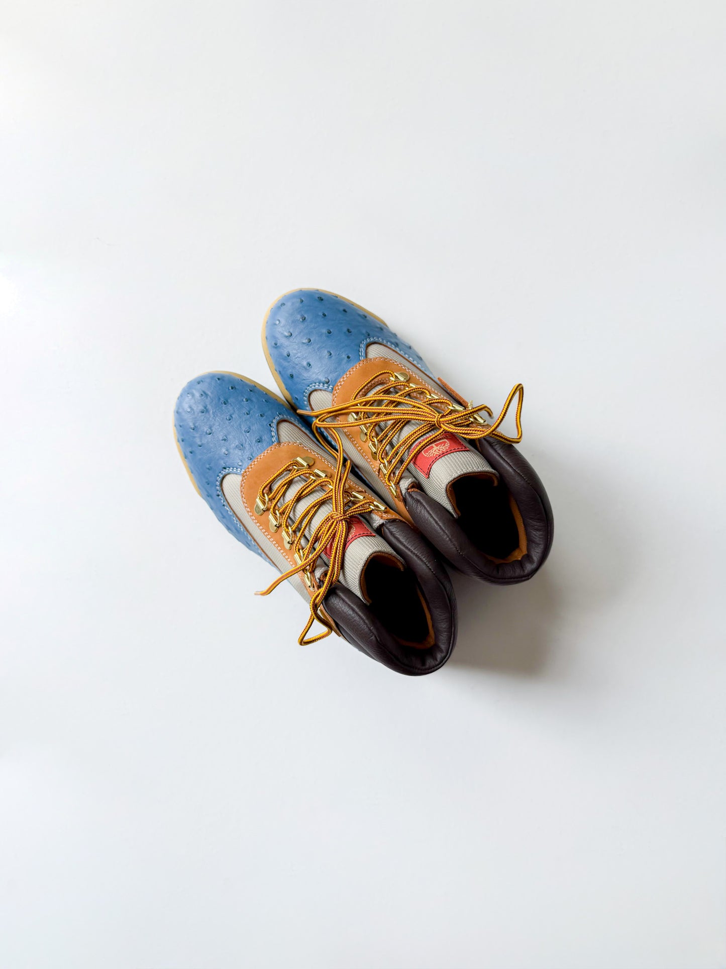 "Blueberry Ostrich" Field Boots