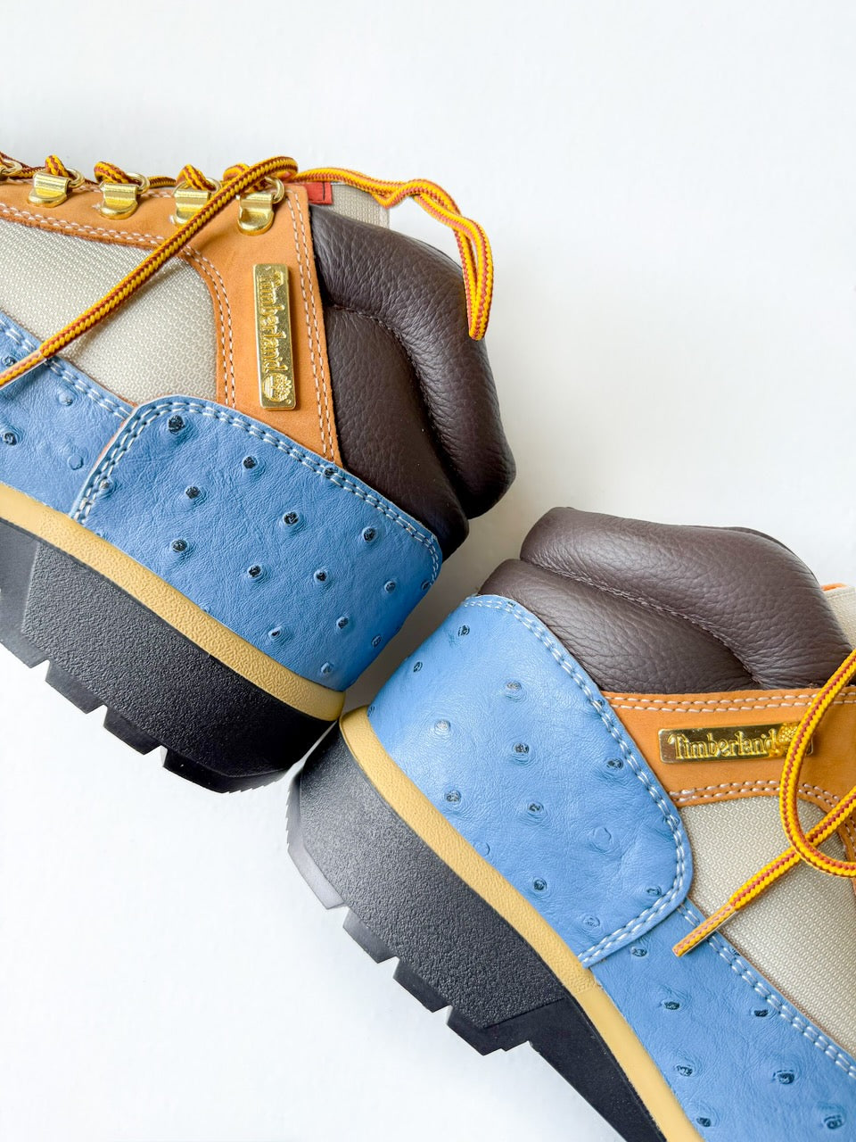 "Blueberry Ostrich" Field Boots