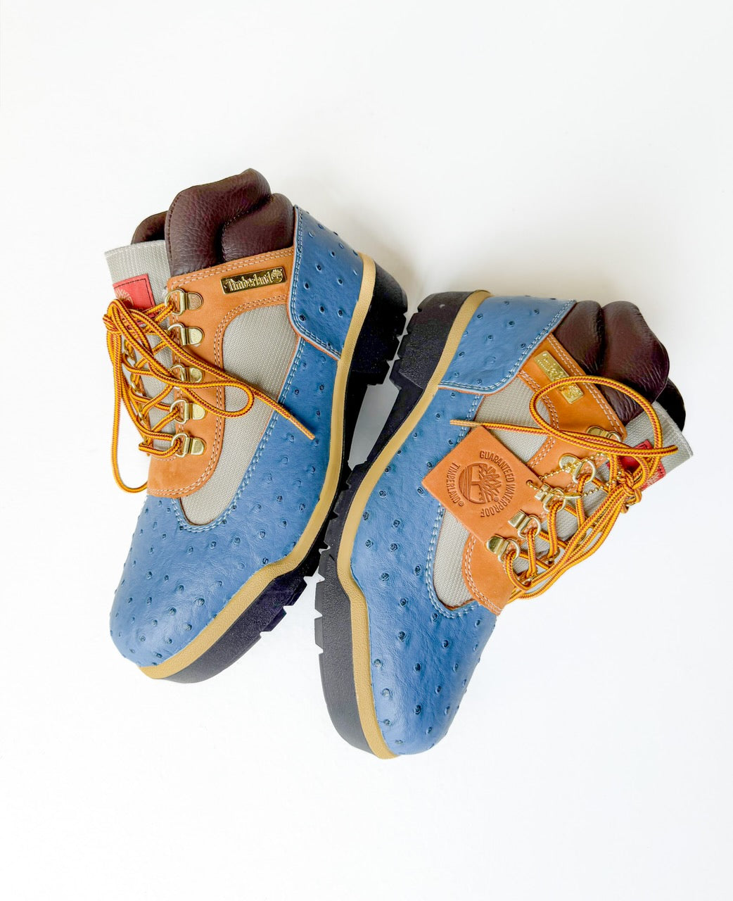 "Blueberry Ostrich" Field Boots