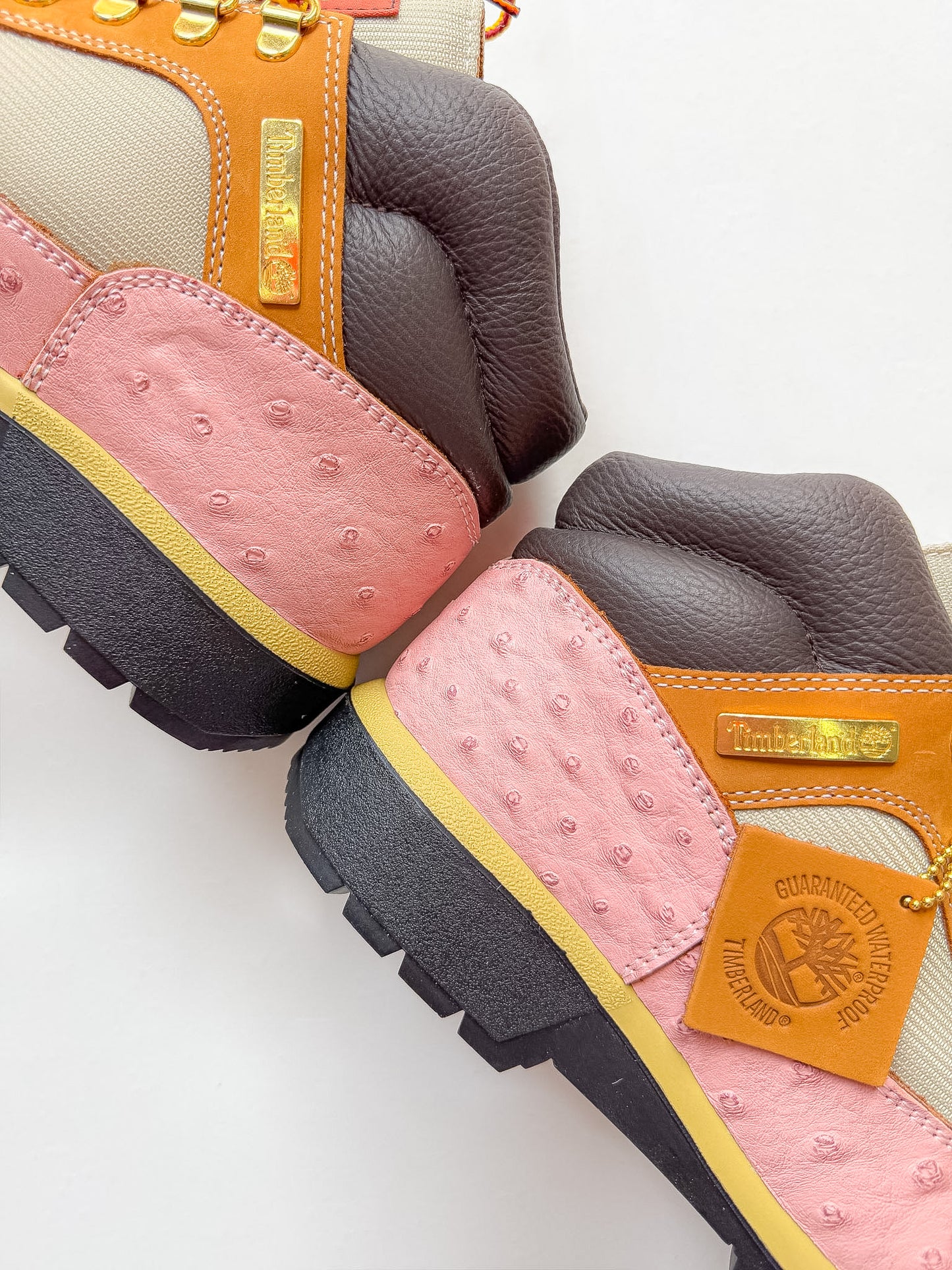 "Pink Ostrich" Field Boots