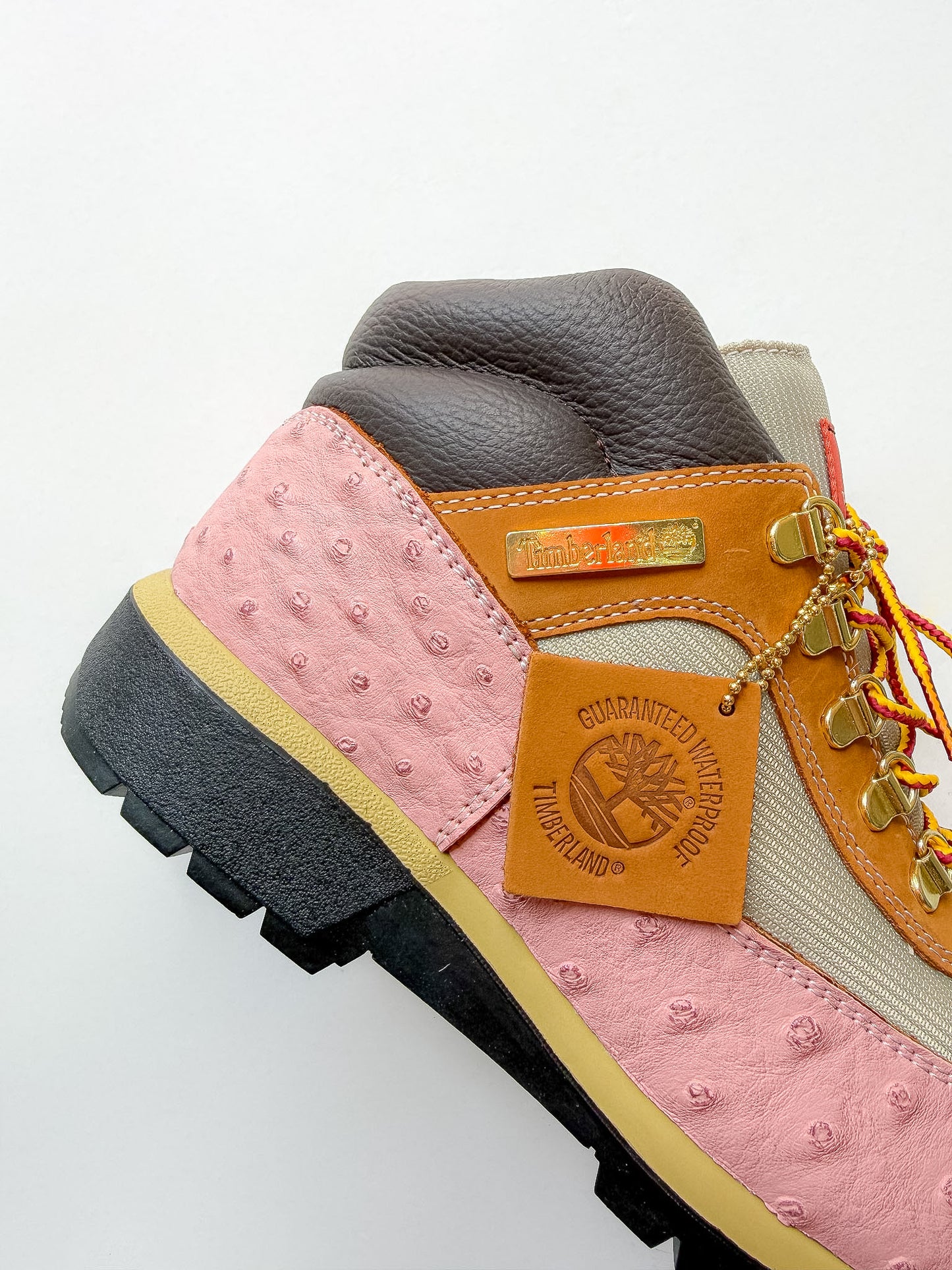 "Pink Ostrich" Field Boots