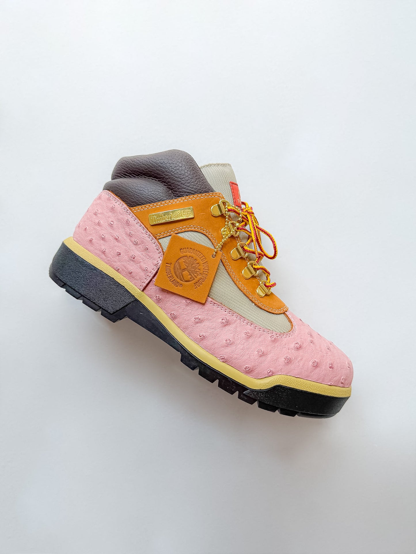 "Pink Ostrich" Field Boots