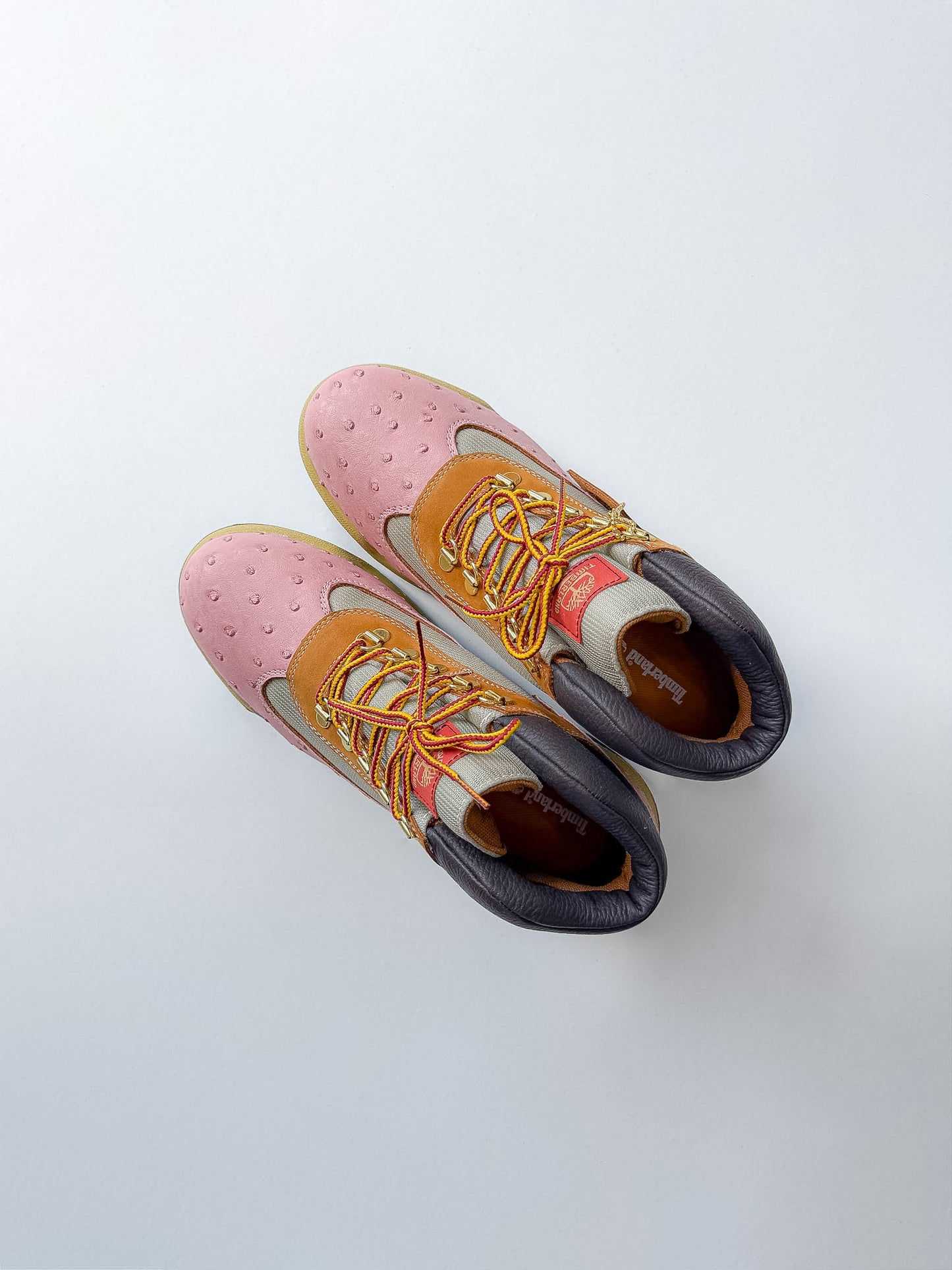 "Pink Ostrich" Field Boots