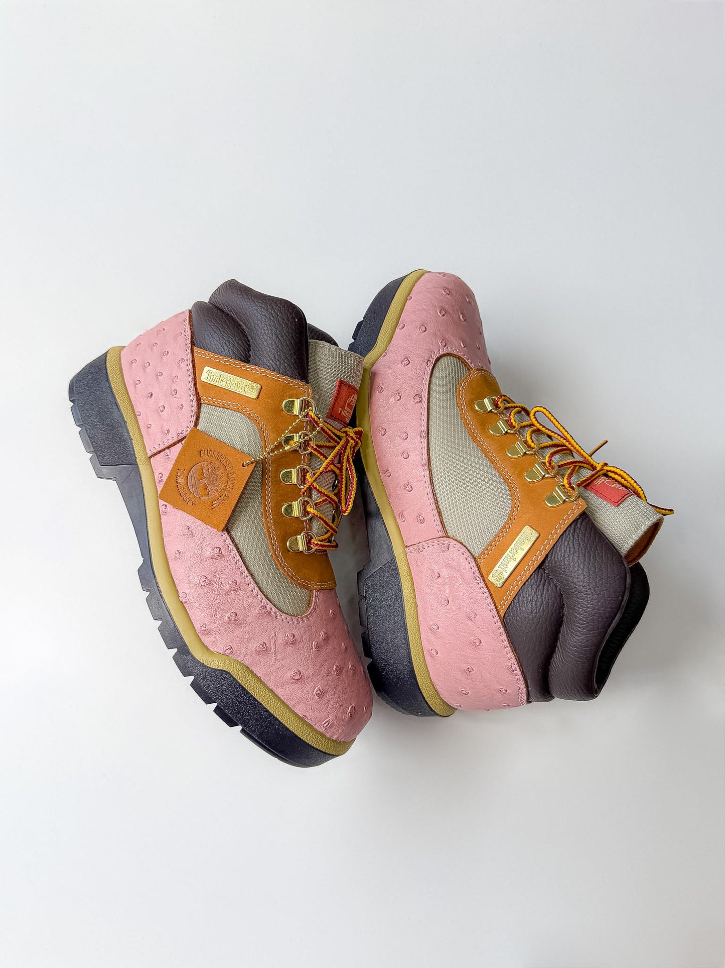 "Pink Ostrich" Field Boots